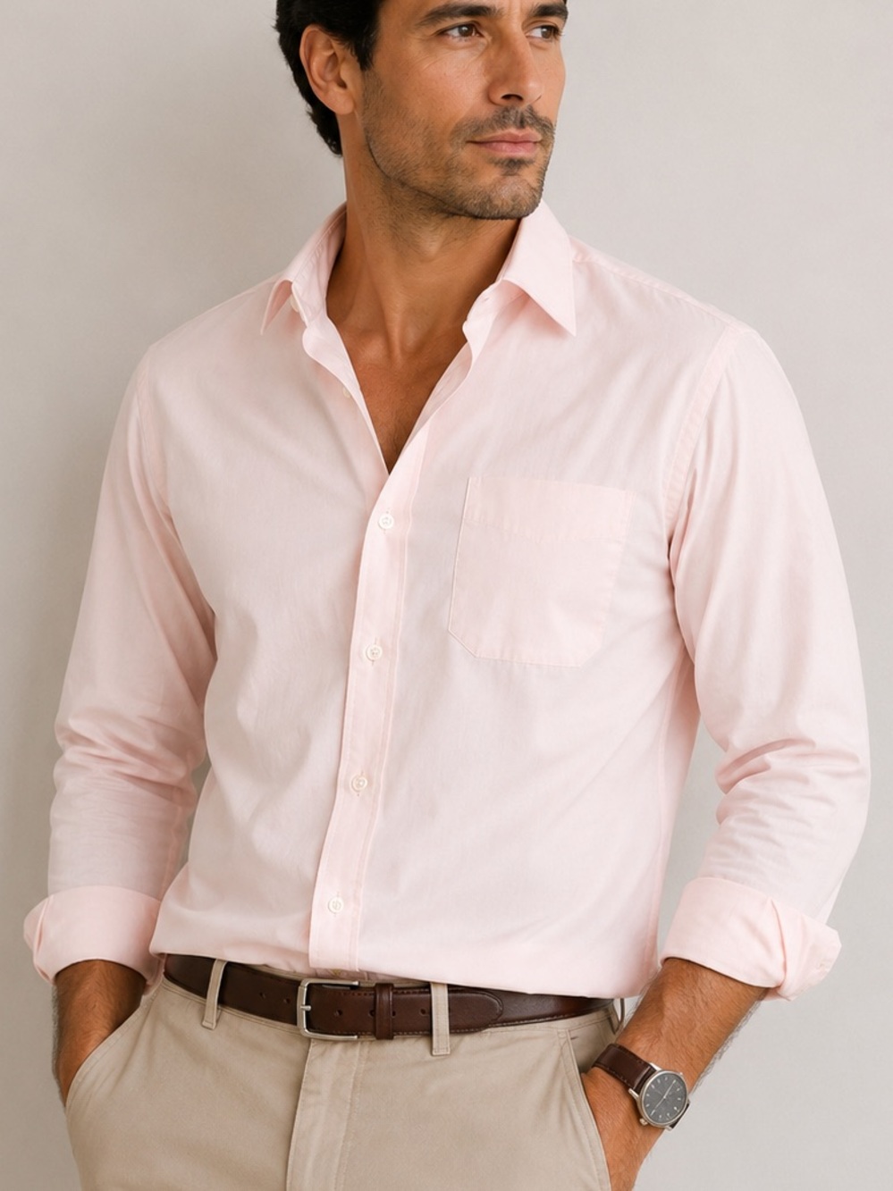 Stafford Light Pink Men's Dress Shirt